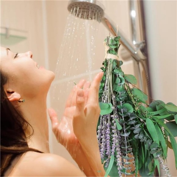 52 PCS Mix Dried Eucalyptus & Lavender Flowers Bundles for Shower, 17'' Natural - Picture 5 of 7